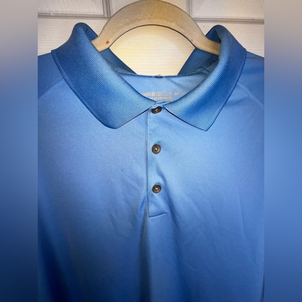 Nike Golf Tour Performance Men’s X Large Blue Dri-fit Polo Shirt XL 509167-412 - Picture 6 of 14